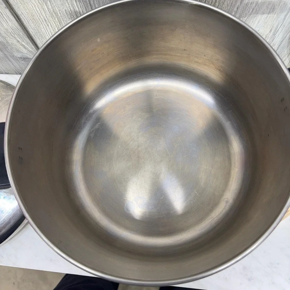 Farberware 8 Qt Stockpot Aluminum Clad Stainless Steel with Lid Steamer Insert